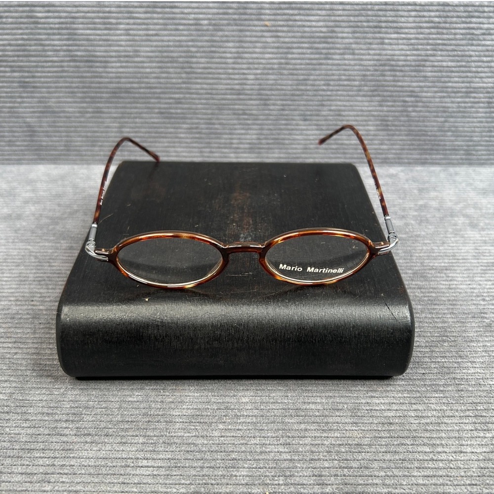 Mario Martinelli Enterprise Oval Y2k Eyeglasses Tortoise Shell Frames 43-15-140